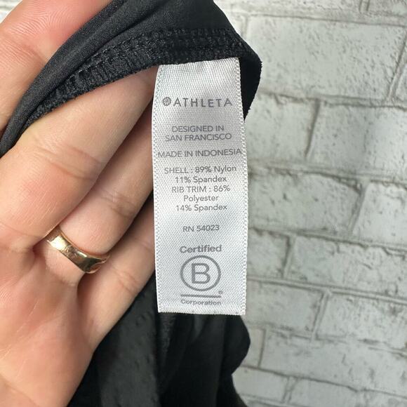 Athleta Pants Black Textured Brooklyn Jogger Athletic Athleisure Neutral 8 - Picture 5 of 9